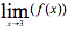 The limit as x approaches 3 of f ( x ).  