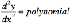 d squared y by d x squared equals “polynomial”