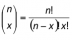 Binomial distribution glossary formula.