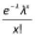 e to the power of negative lambda times lambda to the power of x divided by x factorial